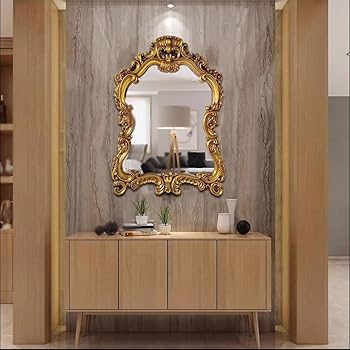 Amazon.co.jp: 76 x 56 cmレトロ壁鏡、バロック風呂鏡